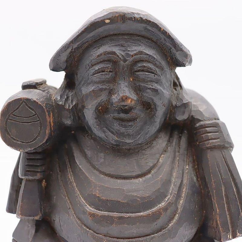 木彫り 大黒天 大黒様 七福神 縁起物 かわいい やさしい 骨董 木彫り 大黒天 大黒様 七福神 縁起物 かわいい やさしい 骨董