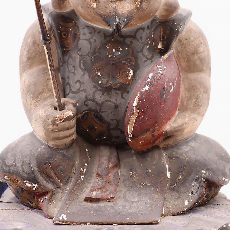 木製 恵比寿様 恵比須様 えびす 七福神 縁起物 骨董