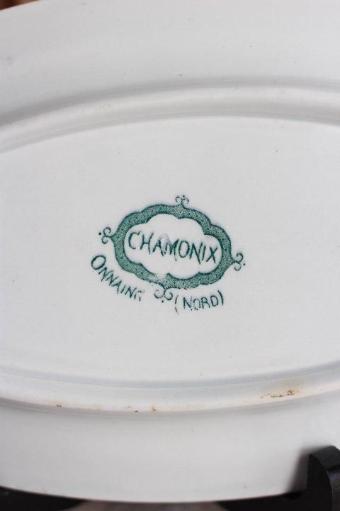 フランスアンティーク CHAMONIX d'ONNAINGのオーバル皿 フランスアンティーク CHAMONIX d'ONNAINGのオーバル皿
