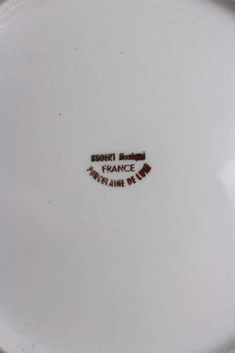 フランス製1900年代中期のエレガントなポーセリン皿5枚