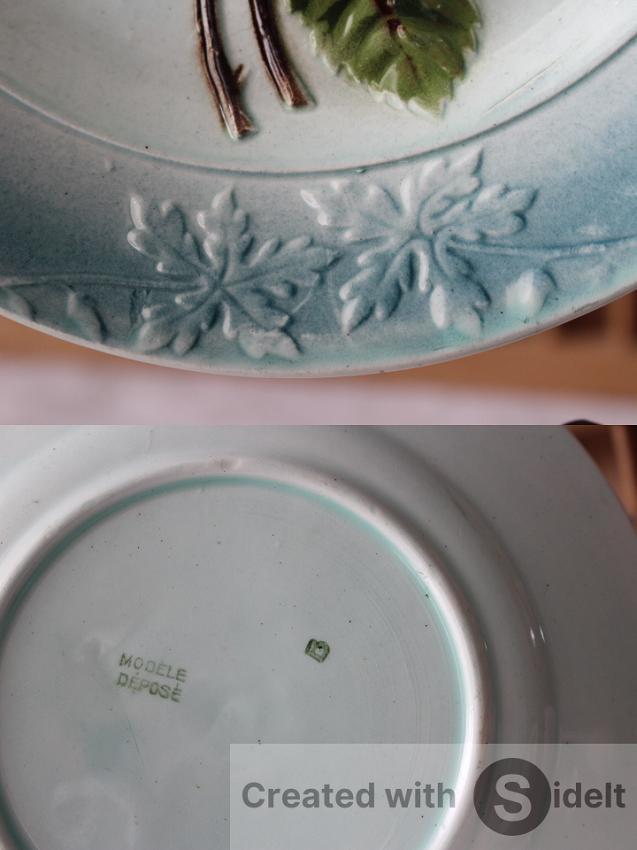 フランス アンティーク バルボティーヌのお皿 イチゴ - ANTIQUE LEAVES フランス アンティーク バルボティーヌのお皿 イチゴ - ANTIQUE LEAVES