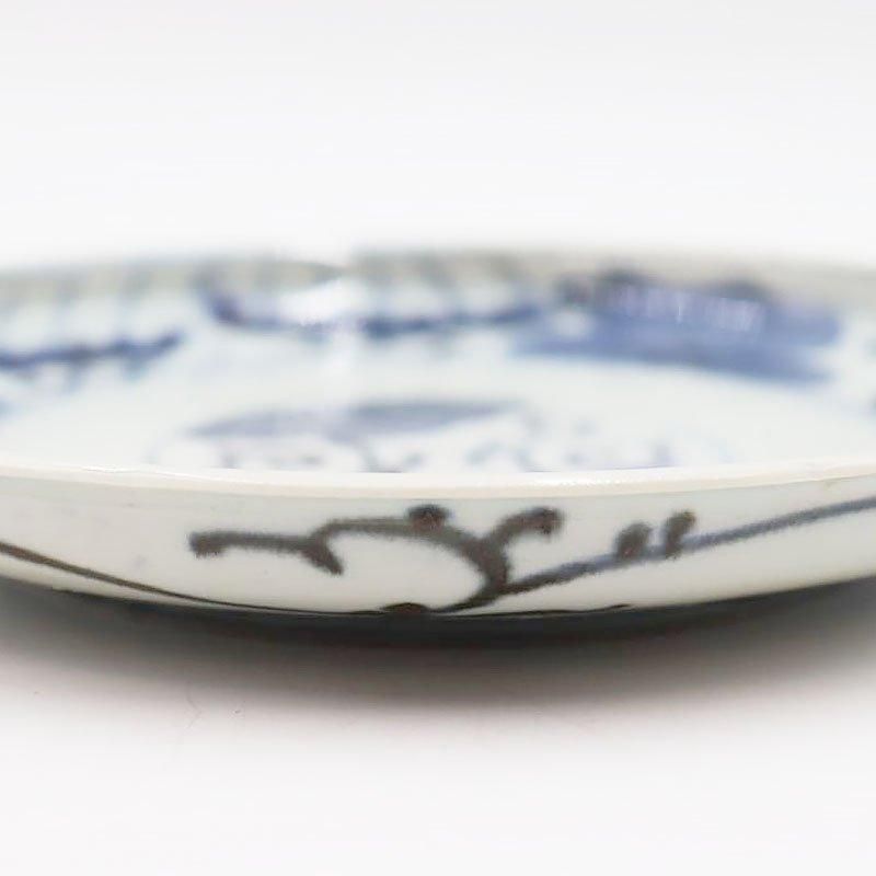 古伊万里大皿、藍色と赤絵のバランスがちょうどいい、使い勝手