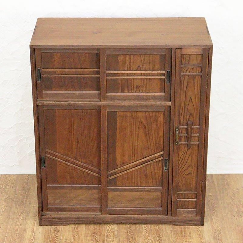 天然杉材 和風キャビネット 下駄箱 大正昭和アンティーク