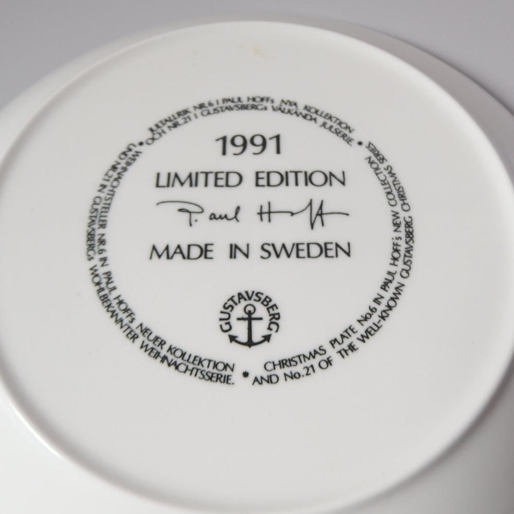  ̲ ǥ ơGustavsberg ʥե٥ christmas plate 1991