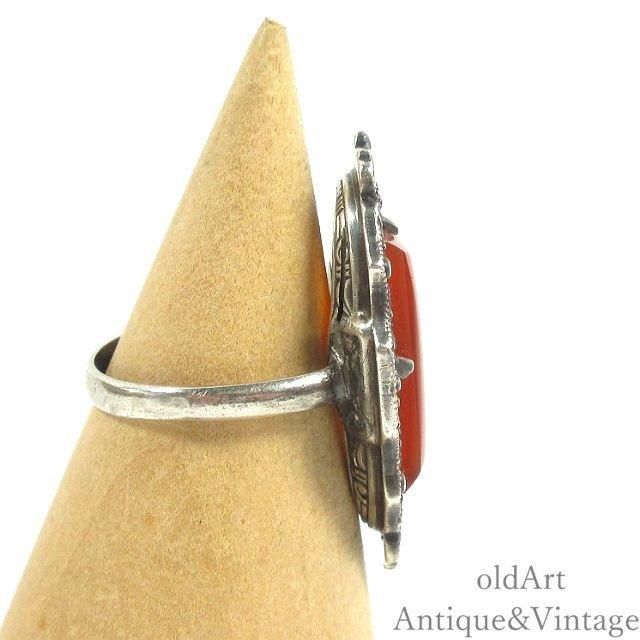 OSTBY BARTON カーネリアン スターリングシルバー 米国 アールデコ