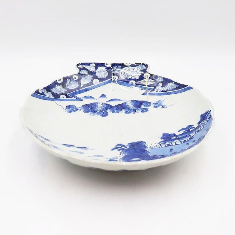 明代染付大皿 明時代 磁器 染付 呉須 青花 焼き物 中国 工芸品