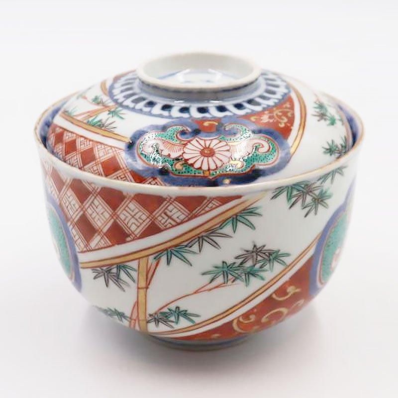 骨董 蓋付茶碗 5客