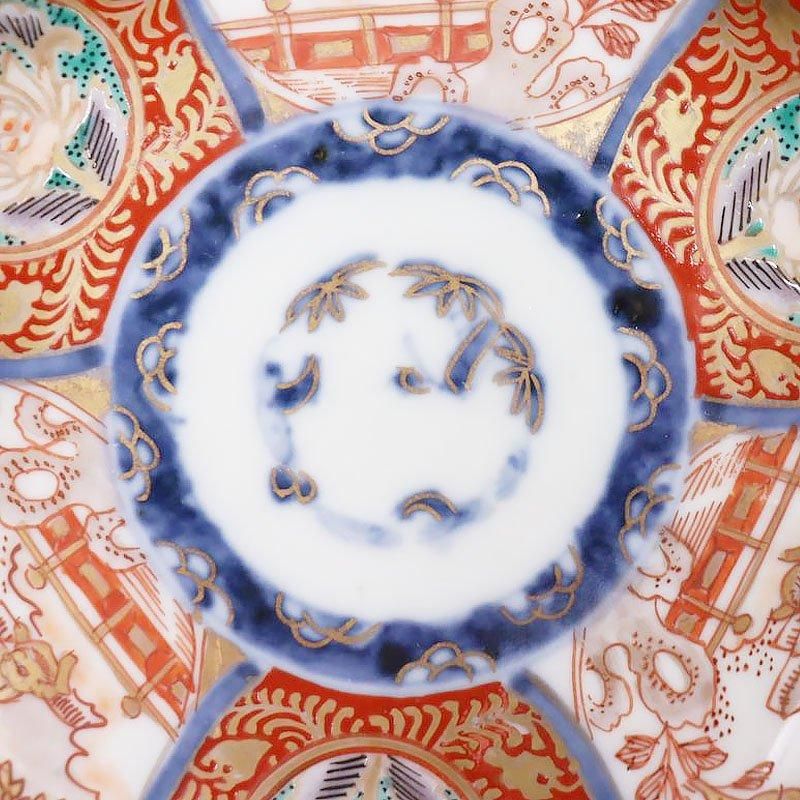 手描き 色絵 錦手 金蘭 小皿 取り皿 アンティーク 骨董 和食器