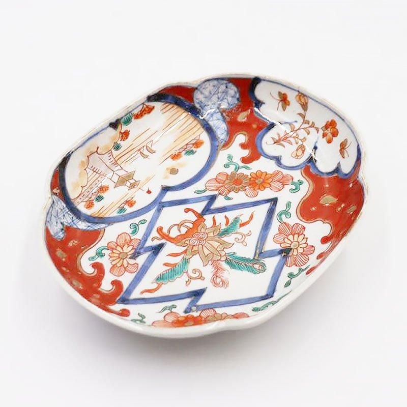 Ps-201 古伊万里 KOIMARI 染付 蛸唐草文 膾皿 2客セット