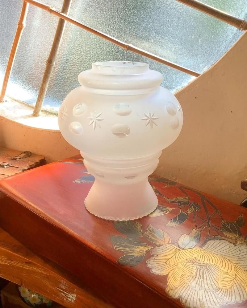 昭和レトロ アンティークガラスランプシェード - ANTIQUE LEAVES 昭和レトロ アンティークガラスランプシェード - ANTIQUE LEAVES
