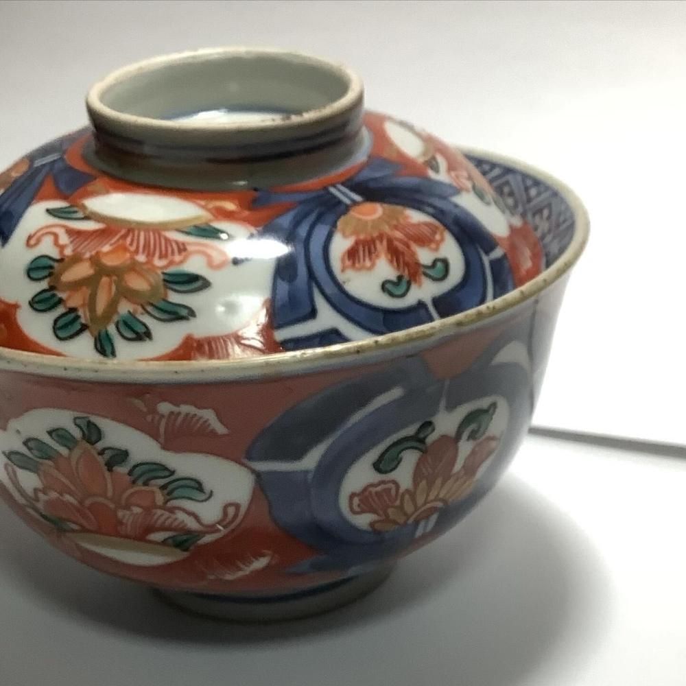 幕末蓋付赤絵茶碗 - ANTIQUE LEAVES 幕末蓋付赤絵茶碗 - ANTIQUE LEAVES