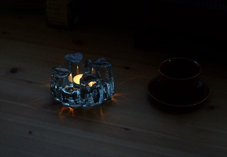 ヴィンテージ スウェーデン ハートモチーフ ガラス