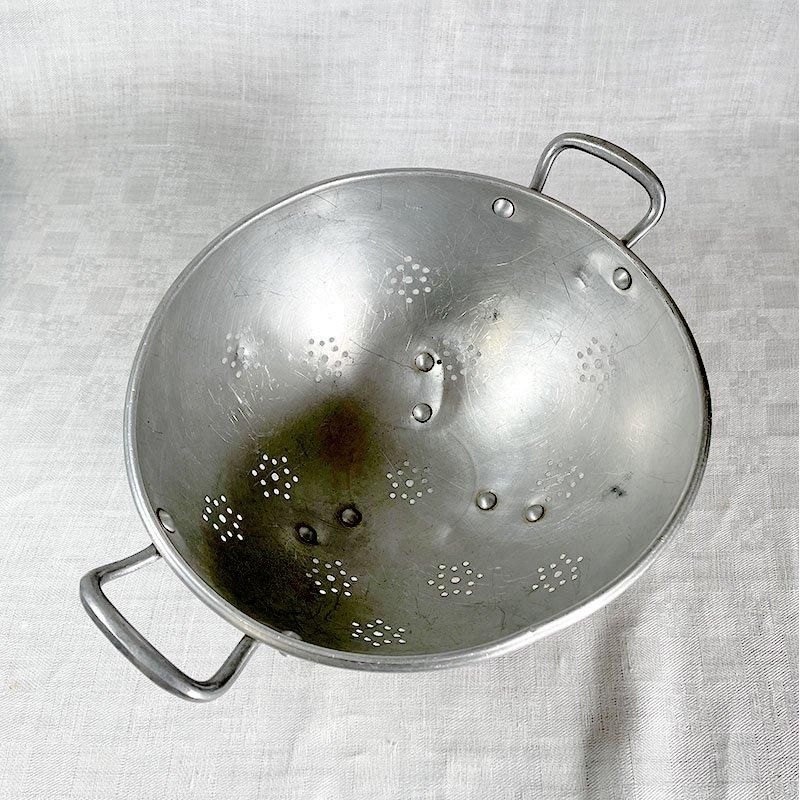 コランダー アルミ 水切りざる フランスキッチン雑貨 - ANTIQUE コランダー アルミ 水切りざる フランスキッチン雑貨 - ANTIQUE