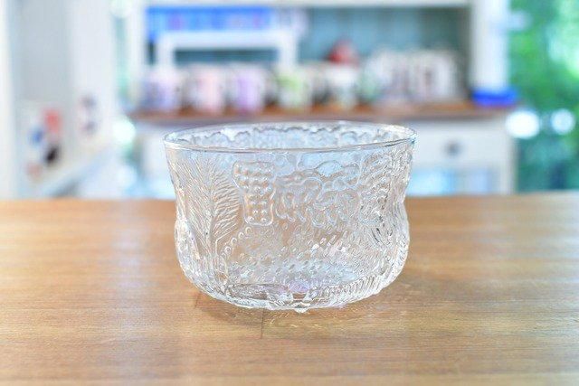 アラビア　フローラ　ガラスボウル Arabia Nuutajarvi ヴィンテージ ヌータヤルヴィ アラビア ファウナ ガラスボウル