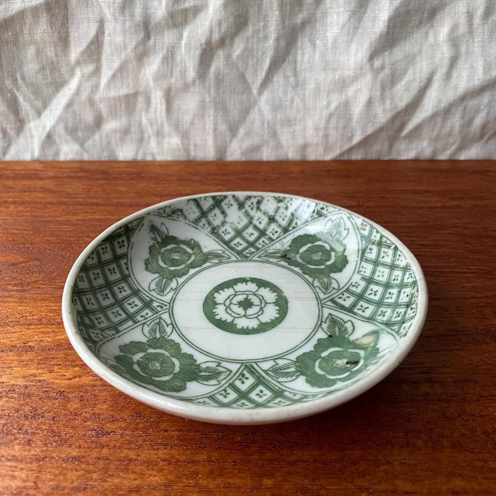 希少サイズ 印判 転写 小猪口 盃 明治期 明治時代 古民藝 古民芸 古民