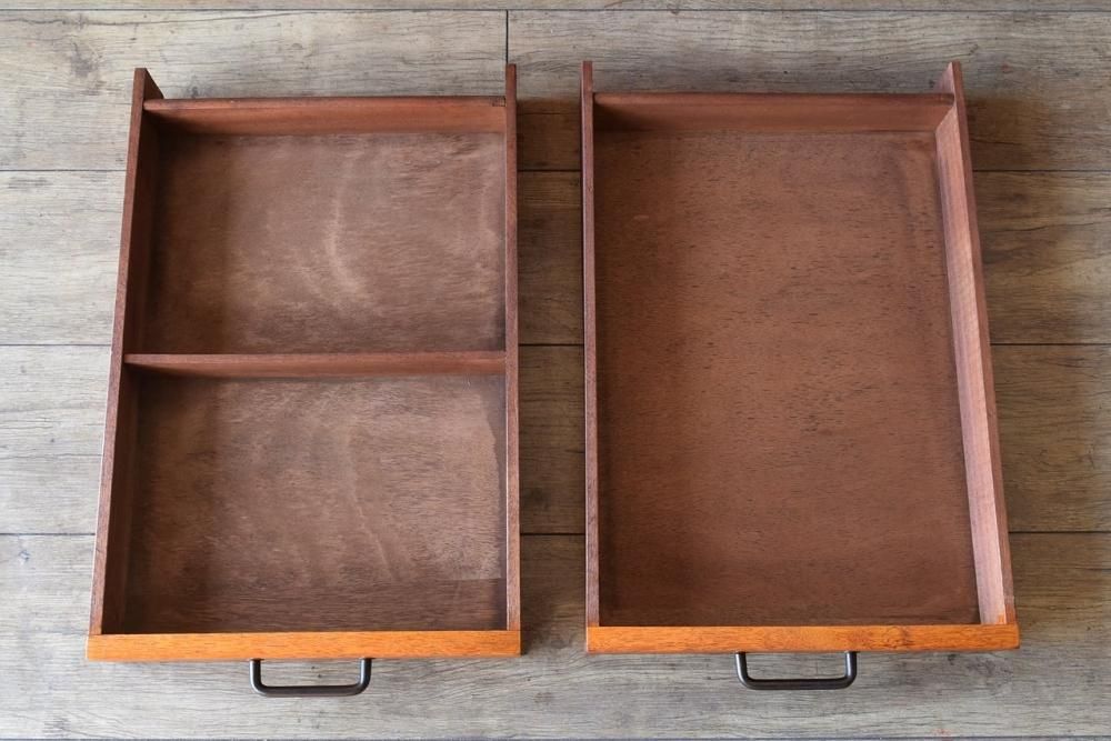 アンティーク オーク製 1940年代 レザートップデスク