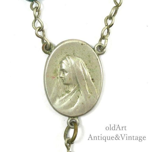 USAヴィンテージ 聖母マリア クロスメダイ ネックレス