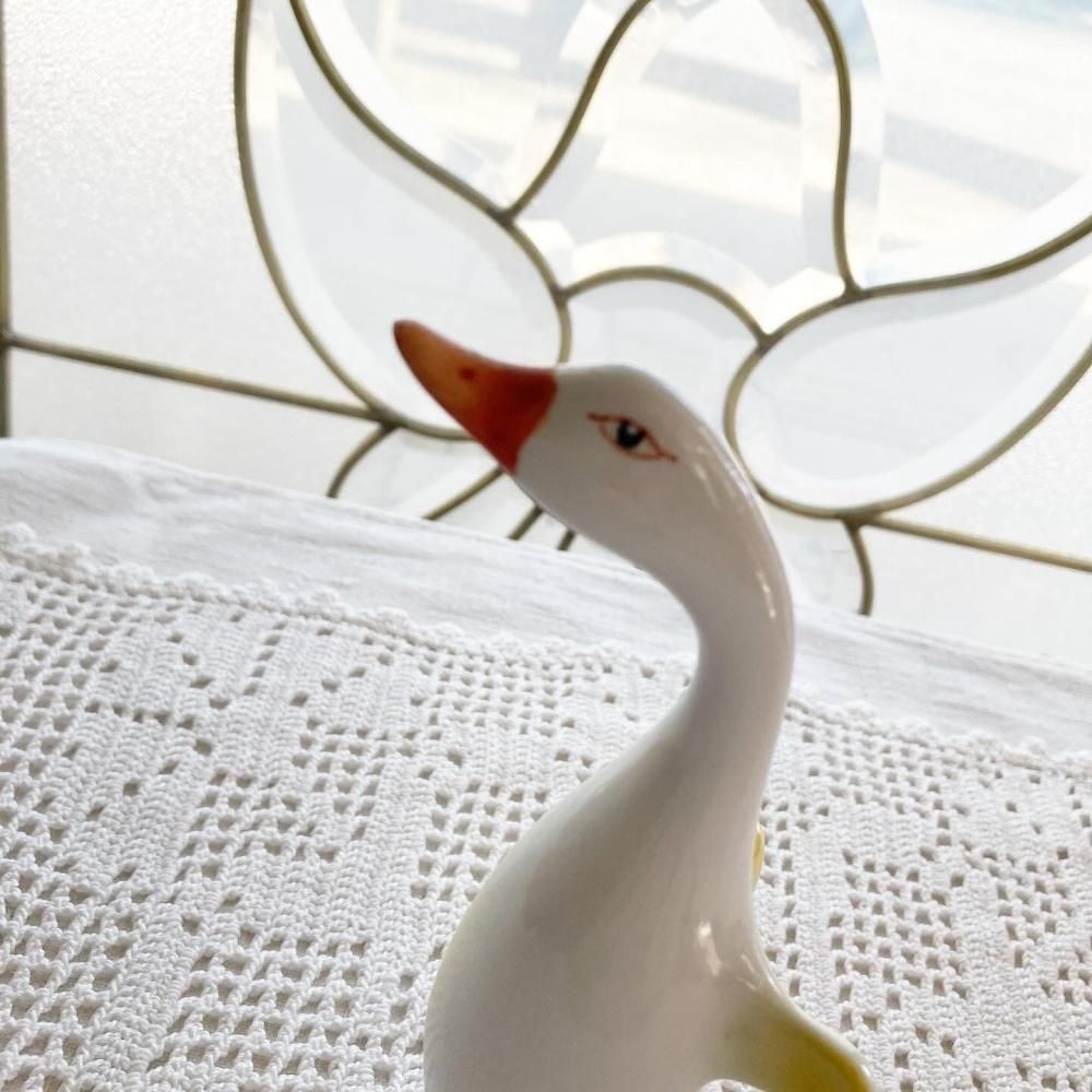 ハンガリー産 アヒル 陶器人形 アンティーク風