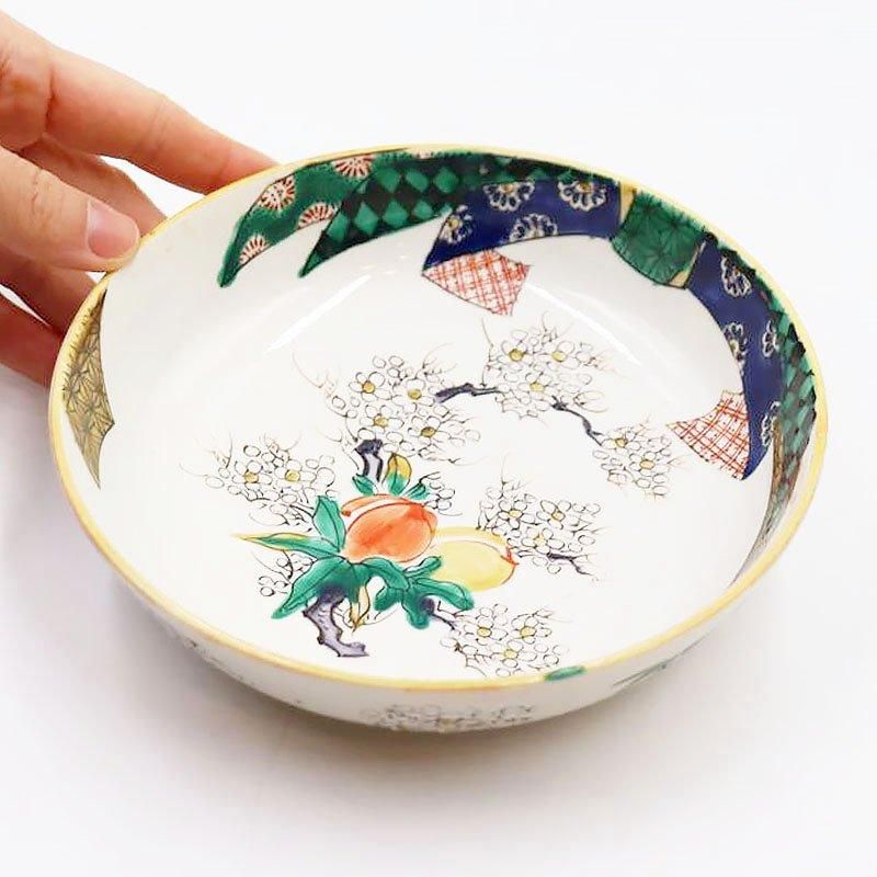 九谷焼 手描き 通りもん 上品 美しい なます皿 生酢皿 深皿 深向 九谷焼 手描き 通りもん 上品 美しい なます皿 生酢皿 深皿 深向
