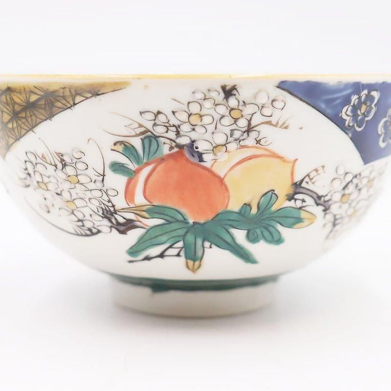 九谷焼 手描き 通りもん 上品 美しい 蓋碗 蓋茶碗 骨董