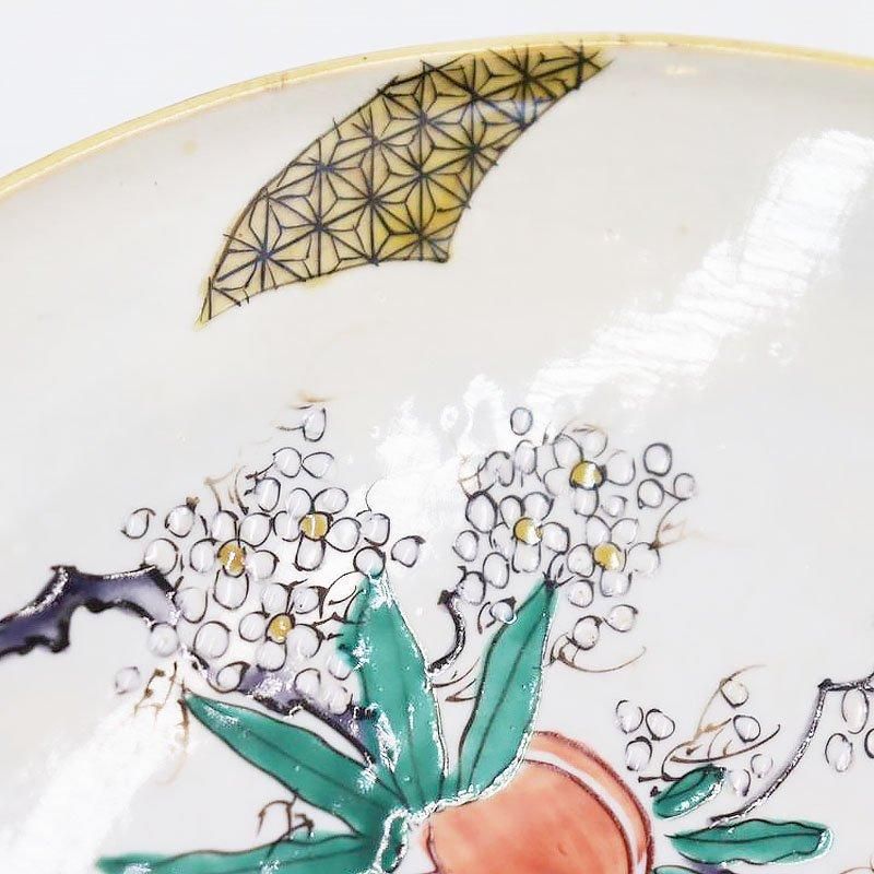 アンティーク 九谷焼 七寸皿 手描き 美しい骨董品