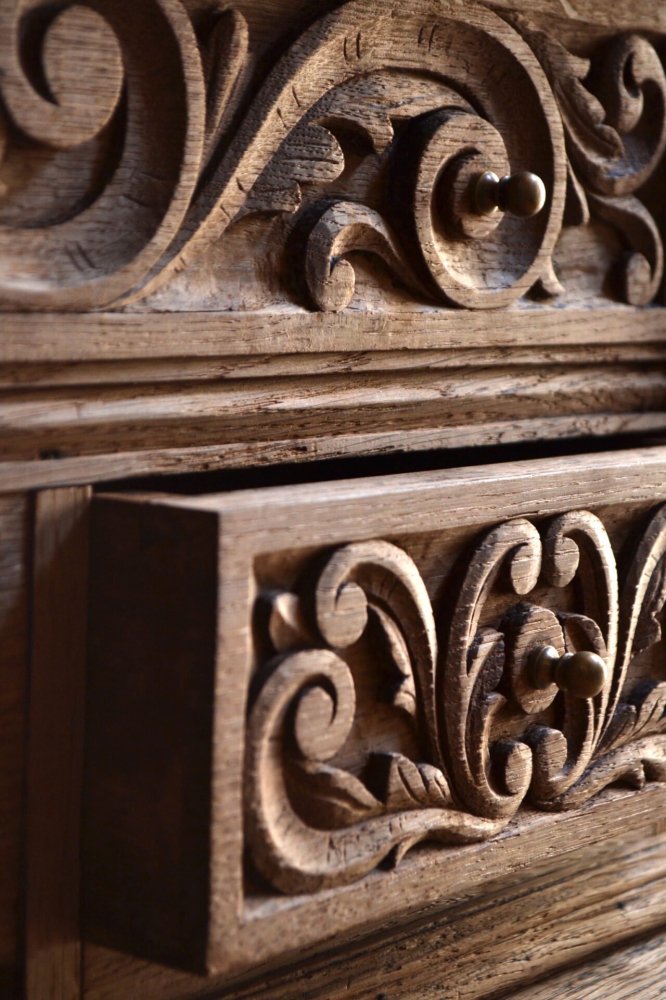 Carved writing desk