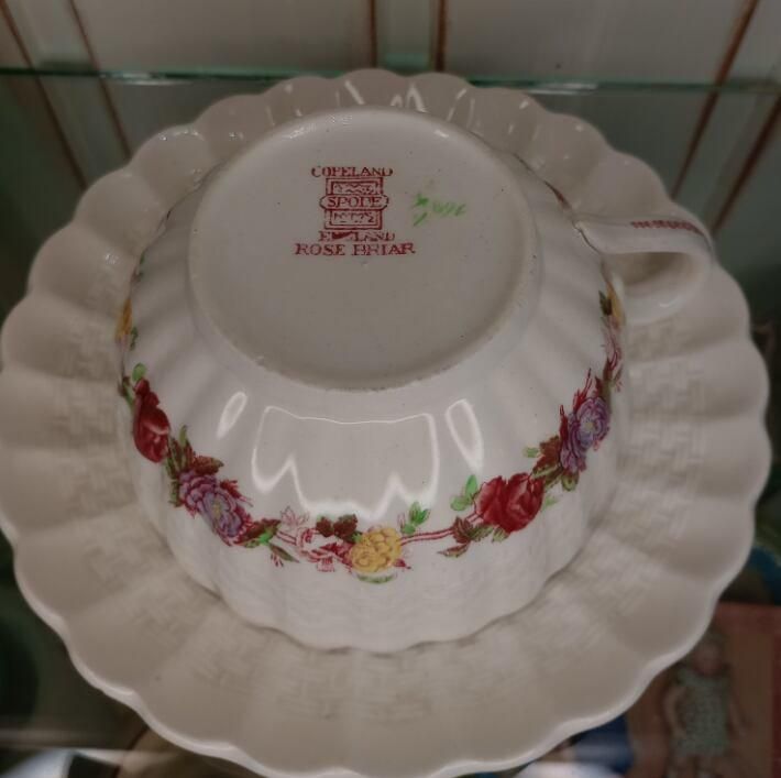 Spode アンティーク スポード スープ皿 アンティークイギリス製ローズカップ＆ソーサー