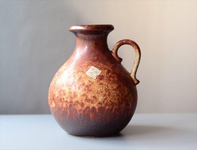 西ドイツ製 ヴィンテージ Scheurich窯 陶器の花瓶 Fat Lava 花器 西ドイツ製 ヴィンテージ Scheurich窯 陶器の花瓶 Fat Lava 花器
