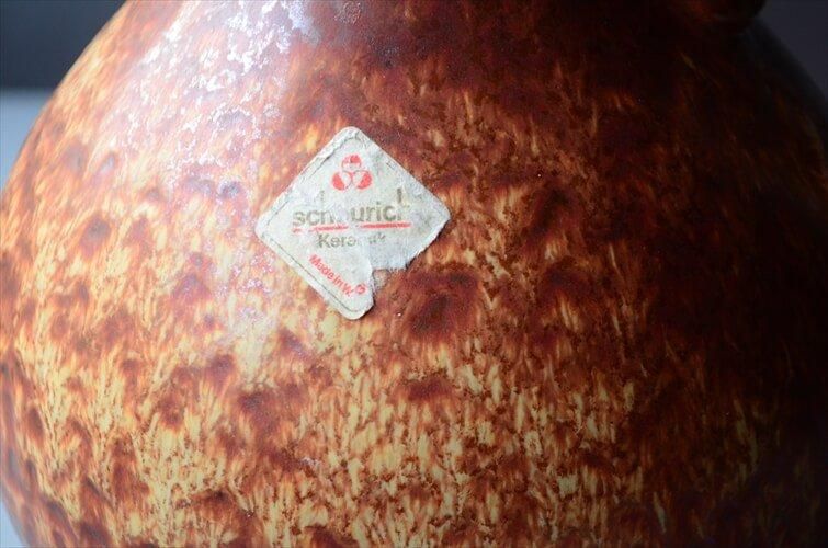 西ドイツ製 ヴィンテージ Scheurich窯 陶器の花瓶 Fat Lava 花器