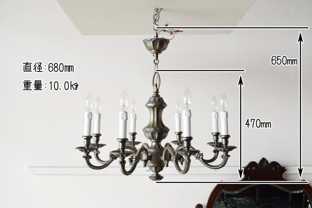 フランス製シャンデリア｜重厚なシルバーカラー1930年代