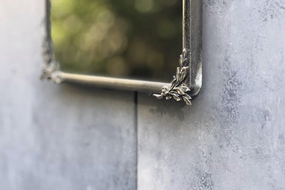 フランスアンティーク　ミラー　リボン装飾 フランスアンティーク リボンミラー リボン装飾オーバルミラー