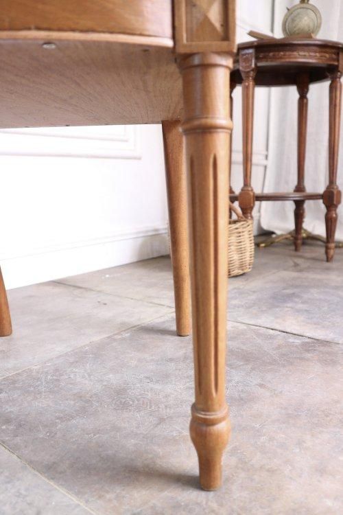 フランスアンティーク ルイ16世チェア ブラウンベルベット