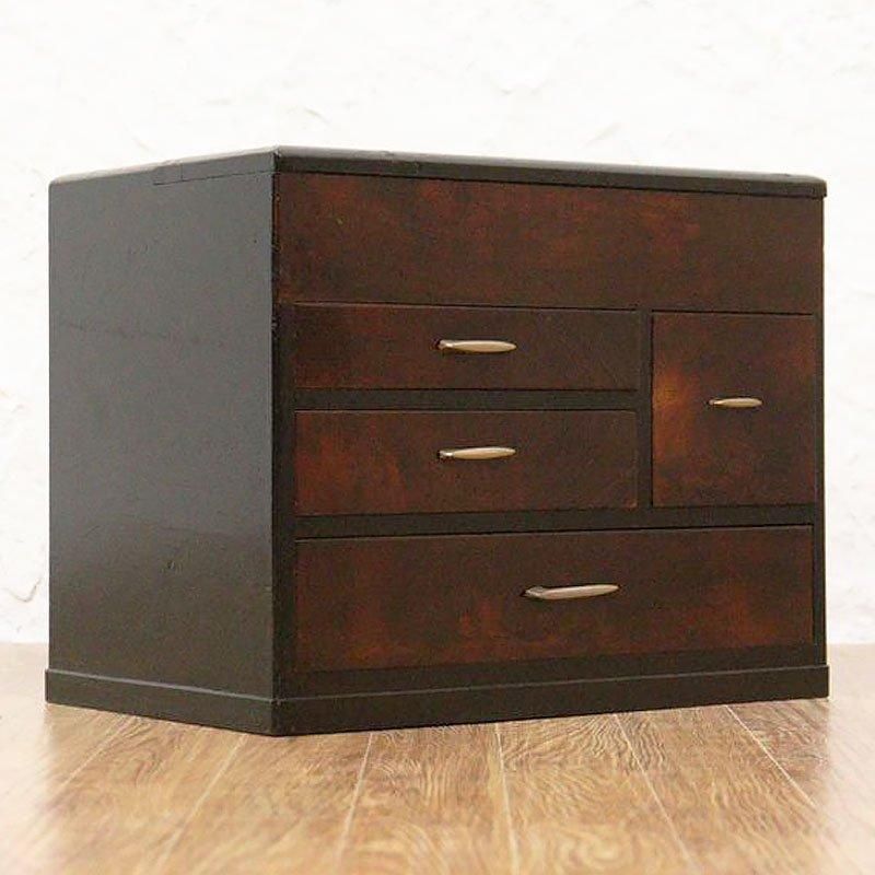 古民具 お針箱 薬箱 木製 大正昭和初期 アンティーク