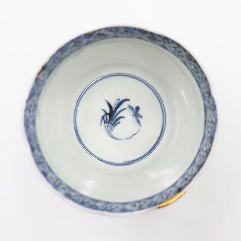 金継ぎ】手描き 染付 湯呑 蕎麦猪口 カップ 小鉢 骨董 和食器 金継ぎ】手描き 染付 湯呑 蕎麦猪口 カップ 小鉢 骨董 和食器