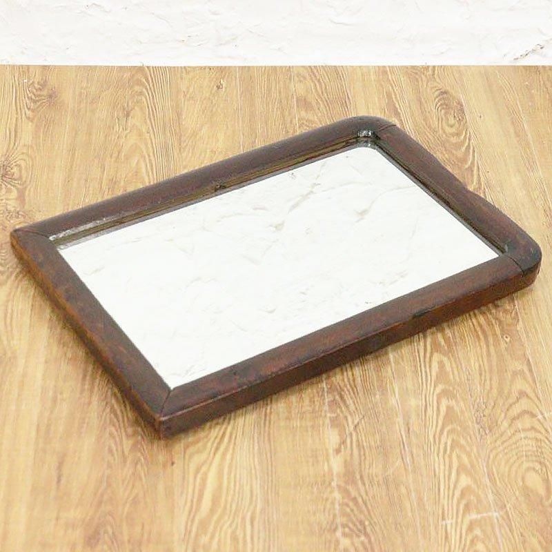 アンティーク 木枠 壁鏡 大正昭和期 インテリア