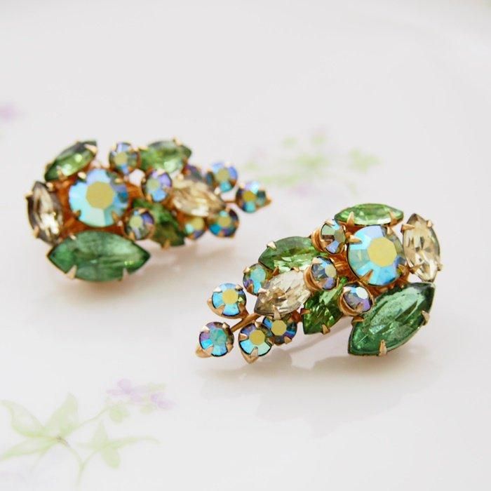 CJ7364 BEAU JEWELS ゴールドトーン グリーン＆イエローライン