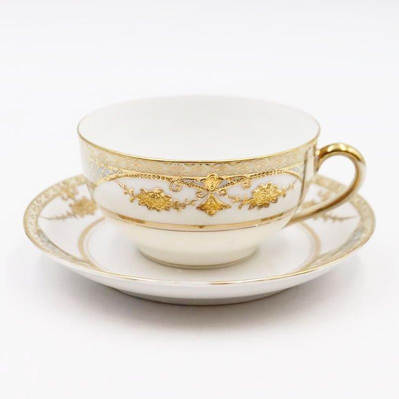 オールドノリタケ NORITAKE 輸出用 ティー カップ&ソーサー オールドノリタケ NORITAKE 輸出用 ティー カップ&ソーサー