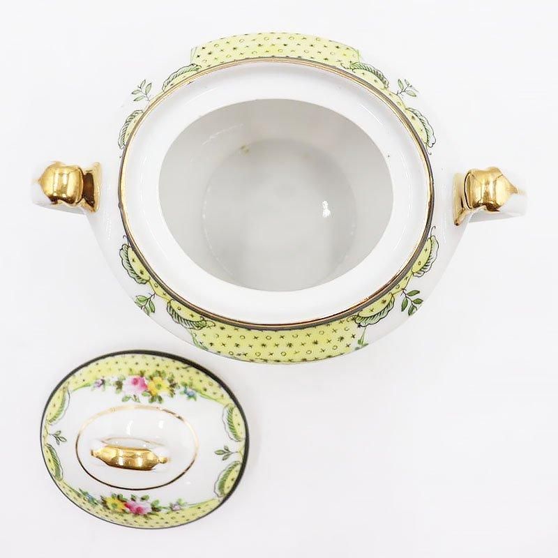 オールドノリタケ NORITAKE 輸出用 シュガーポット イエロー オールドノリタケ NORITAKE 輸出用 シュガーポット イエロー