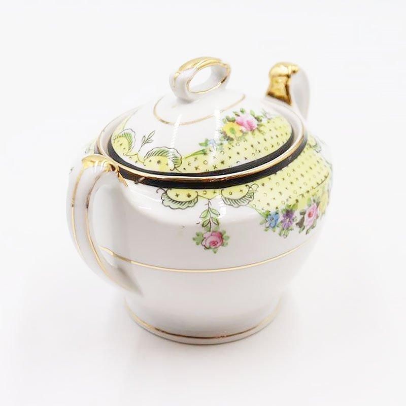 オールドノリタケ NORITAKE 輸出用 シュガーポット イエロー オールドノリタケ NORITAKE 輸出用 シュガーポット イエロー