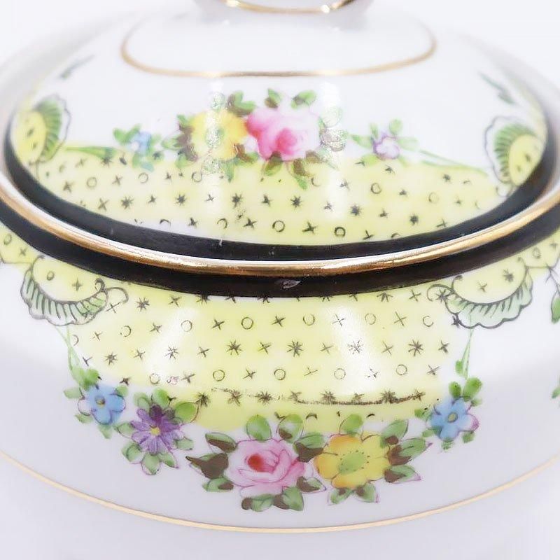 オールドノリタケ NORITAKE 輸出用 シュガーポット イエロー オールドノリタケ NORITAKE 輸出用 シュガーポット イエロー