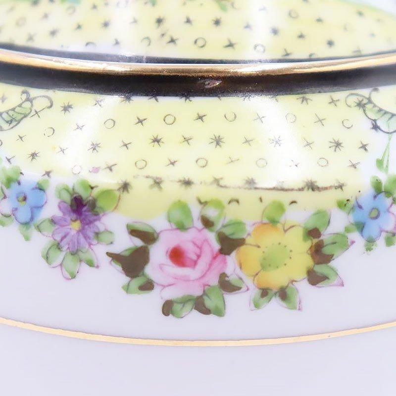 オールドノリタケ NORITAKE 輸出用 シュガーポット イエロー オールドノリタケ NORITAKE 輸出用 シュガーポット イエロー