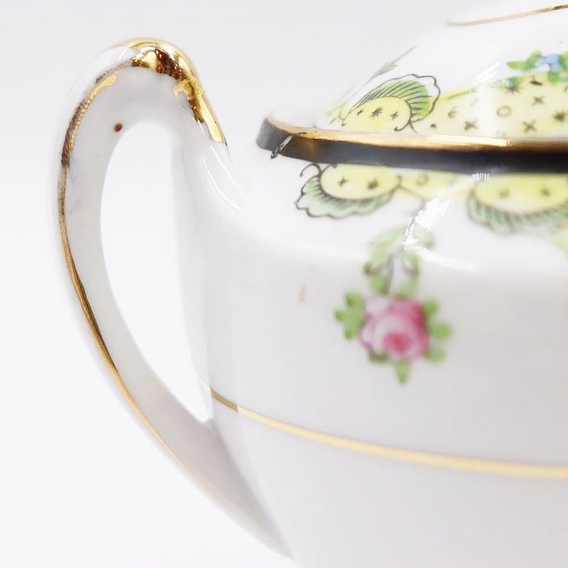 オールドノリタケ NORITAKE 輸出用 シュガーポット イエロー オールドノリタケ NORITAKE 輸出用 シュガーポット イエロー