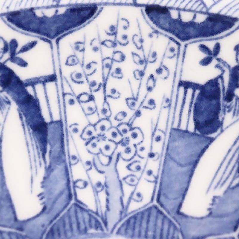 昭和初期アンティーク美人花柄盛り鉢 高杯コンポート