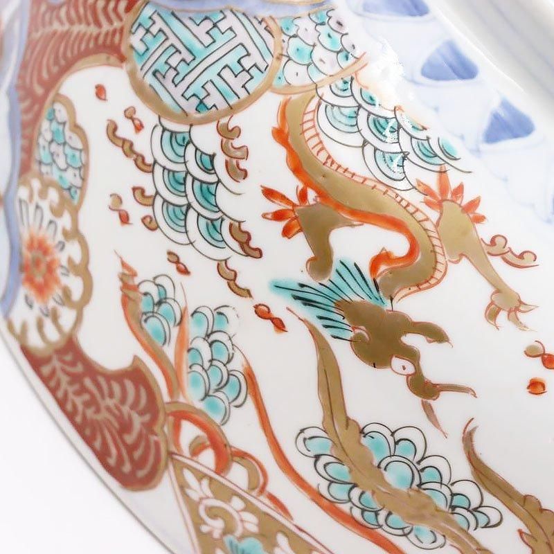 アンティーク手描き大鉢 明治大正時代の日本美