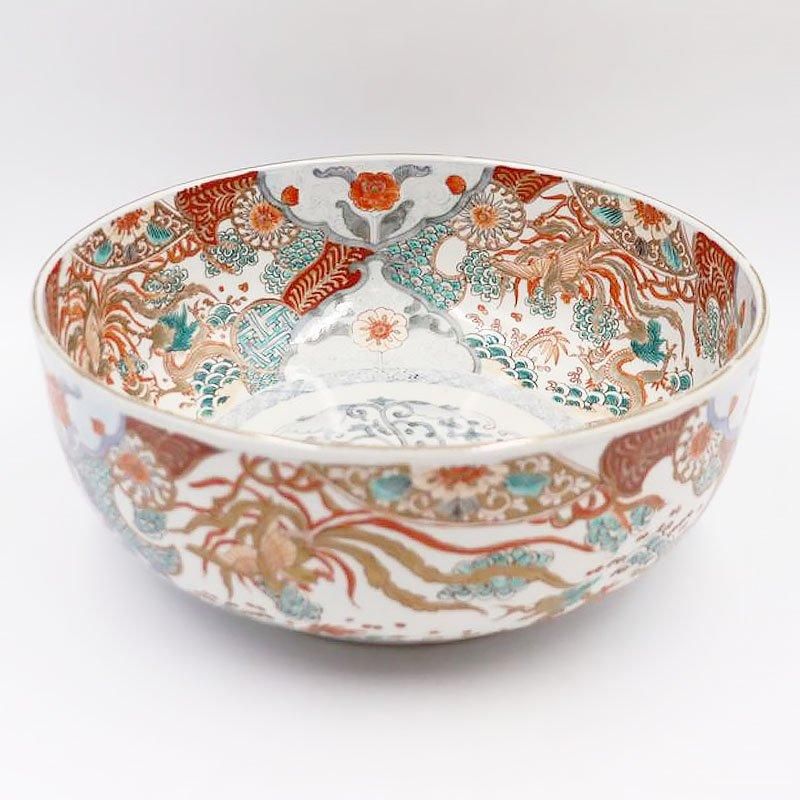 アンティーク手描き大鉢 明治大正時代の日本美