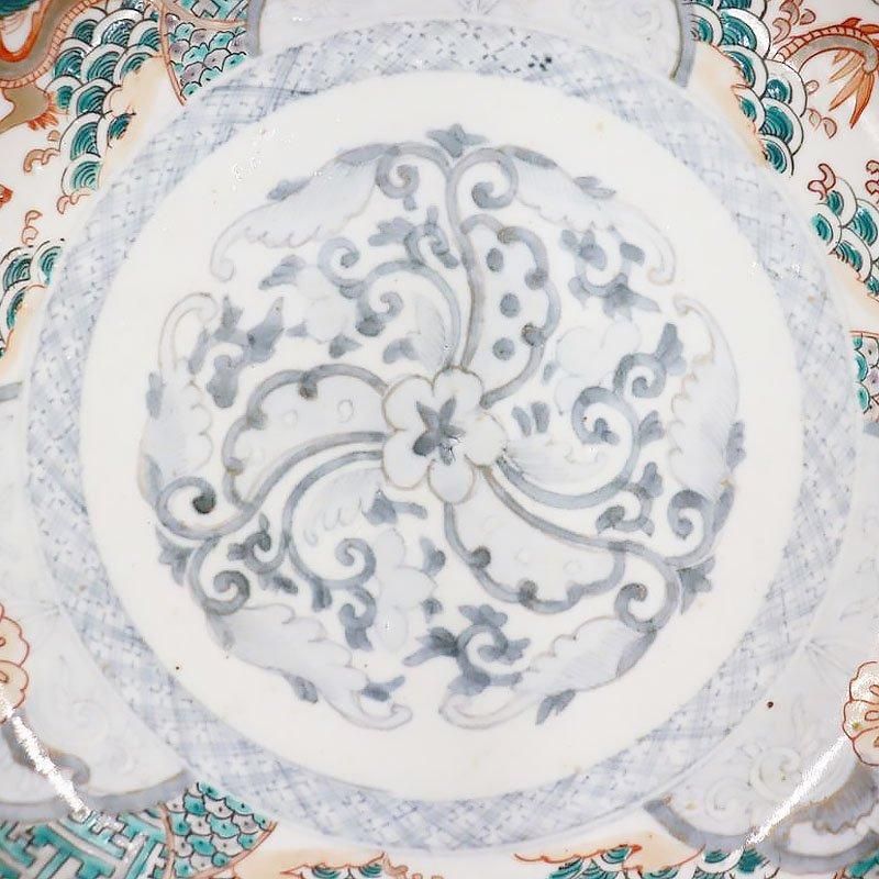 アンティーク手描き大鉢 明治大正時代の日本美