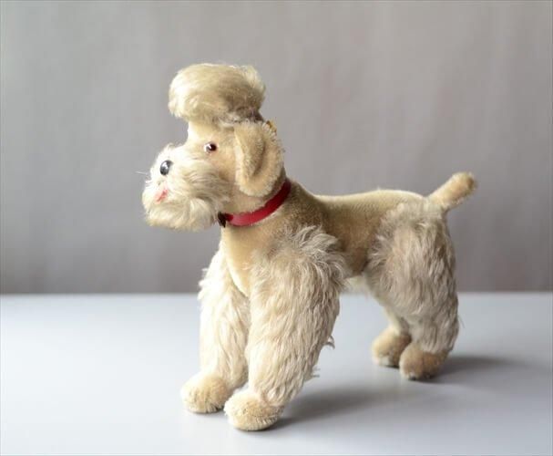 ドイツ製 Steiff ヴィンテージ グレーのプードル 足可動式