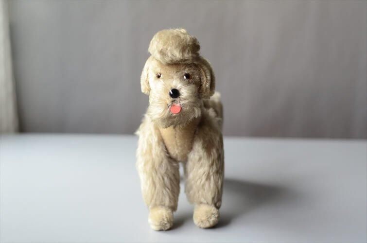 ドイツ製 Steiff ヴィンテージ グレーのプードル 足可動式