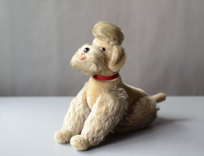 ドイツ製 Steiff ヴィンテージ グレーのプードル 足可動式