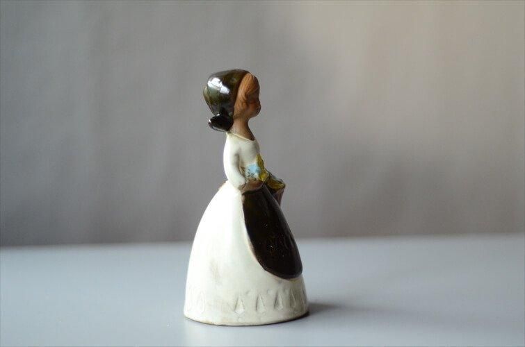 ドイツ 陶器 フラワーガール テーブルベル アンティーク
